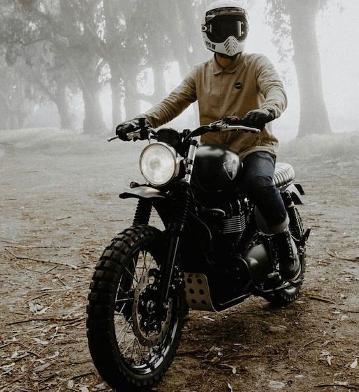 スクランブラーバイクの装着例