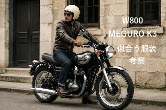 W800似合う服装　ファッションコーデ