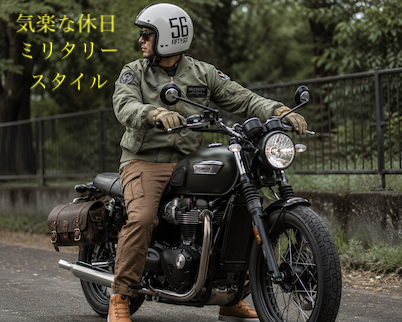 ボンネビルにニウファッション　街乗り